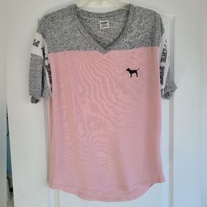 PINK varsity tee